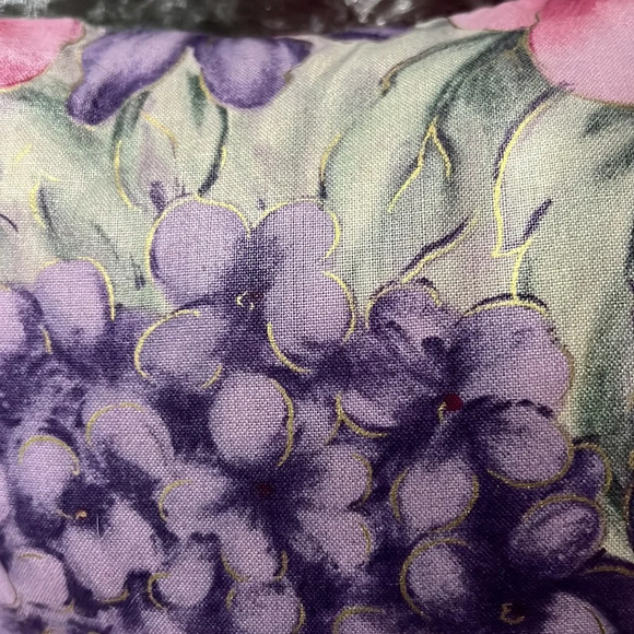 Vintage pillows bows floral pink green purple gold  rare retro ribbon tie up - Picture 7 of 8